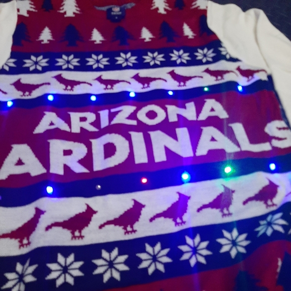 Arizona Cardinals LED lit Christmas sweater NFL TEAM APPAREL size S and L - Picture 2 of 7
